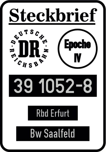 TT Saxonia-Modellbau BR 39.1052-8 DR Epoche IV Rbd Erfurt Bw Saalfeld